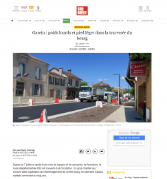 Garein : poids lourds et pied léger dans la traversée du bourg