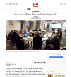 Tosse : deux salles de classe supplémentaires en projet