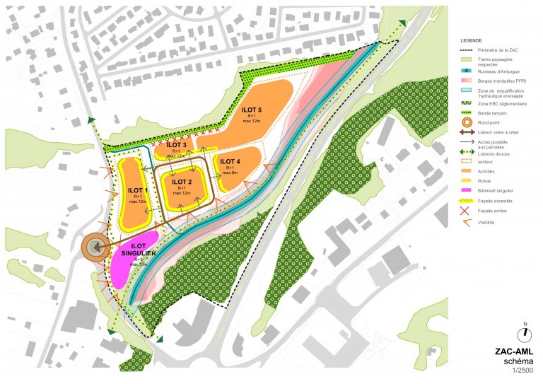 Étude urbaine préalable en vue de l’aménagement d’une zone d’activités  économiques, secteur « Aritxague Melville-Lynch » à Anglet-Bayonne (64)