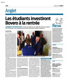 Les étudiants investiront Bovero à la rentrée