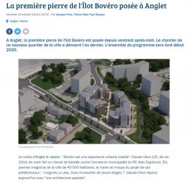 La première pierre de l'îlot Bovéro posée à Anglet