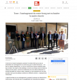 Tosse : l'aménagement du centre-bourg met en lumière la mairie rénovée