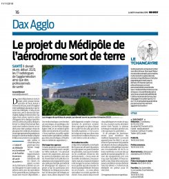 Dax : le projet du Médipôle de l'aérodrome sort de terre